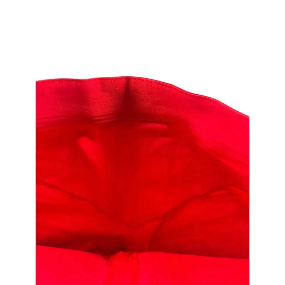 Spanx Polished Pull On Short XS Red Stretch Shaping Tailored Cotton Blend